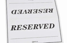 006 Free Printable Reserved Table Signs Template Tent Best Intended For