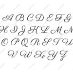 1950S Cursive Script 3 Inch A Z Uppercase Lowercase Letters 0 9