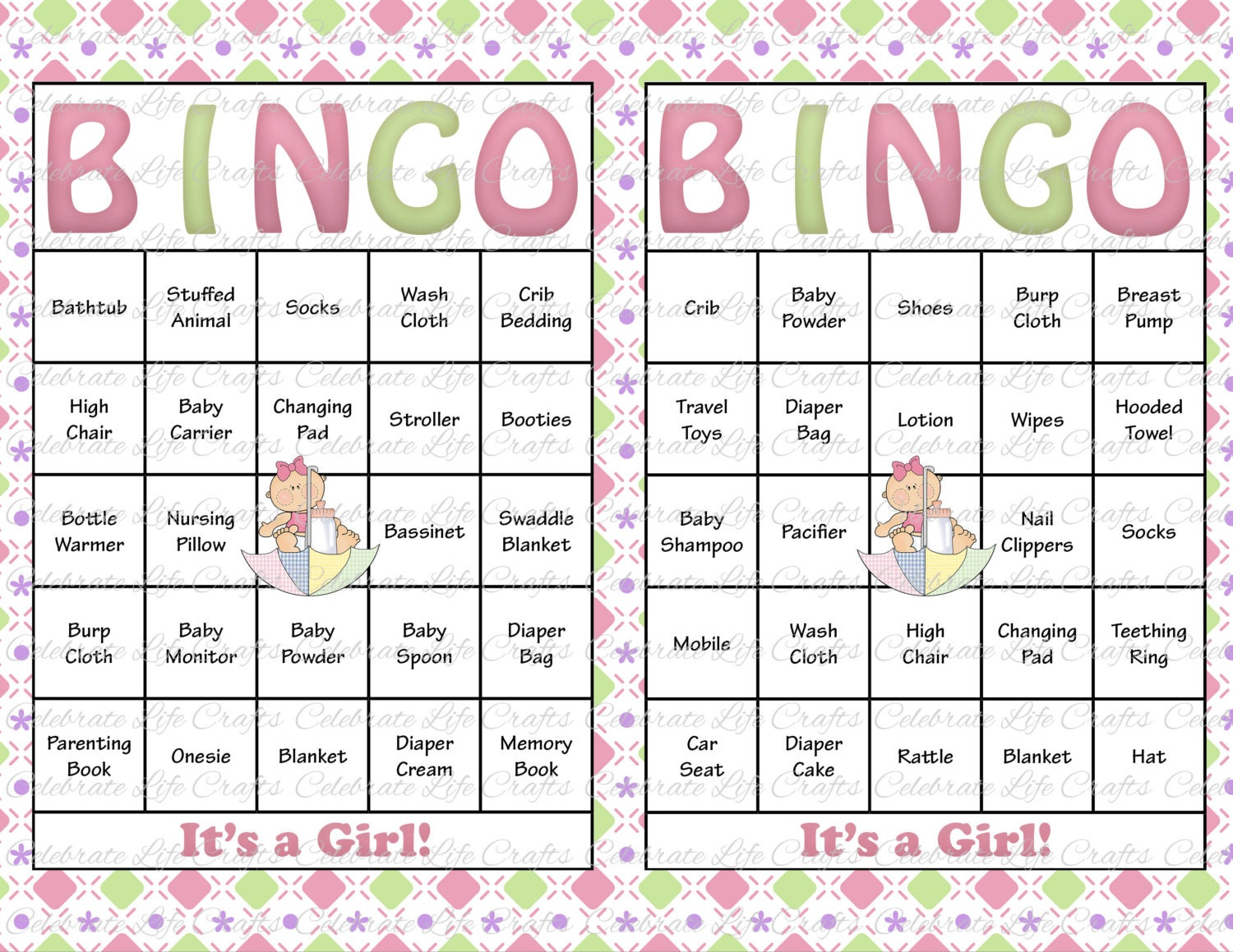50 Free Printable Baby Bingo Cards Free Printable Baby Shower Bingo 