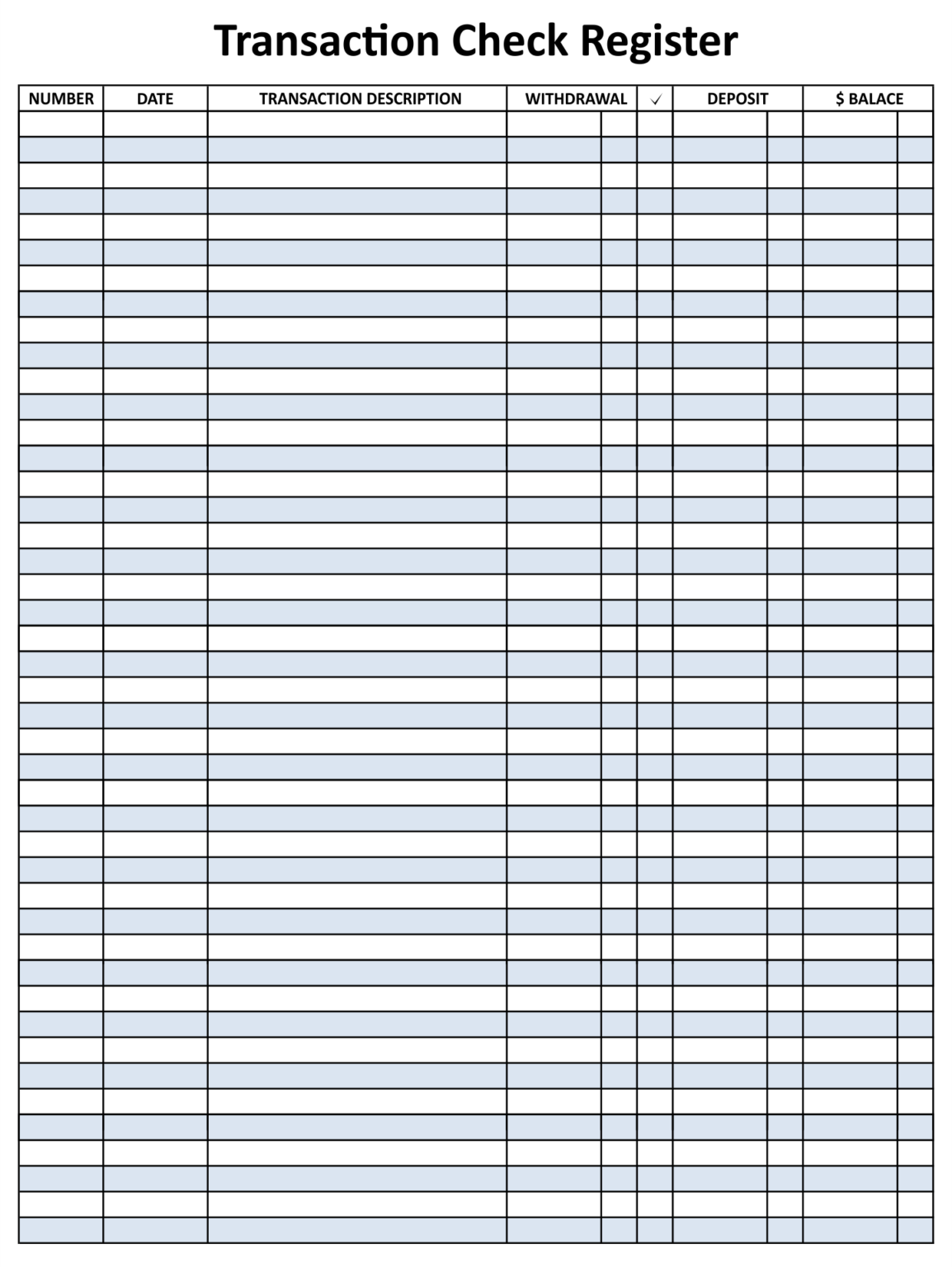 8 Best Free Printable Check Registers For Checkbooks Printablee | Rossy ...