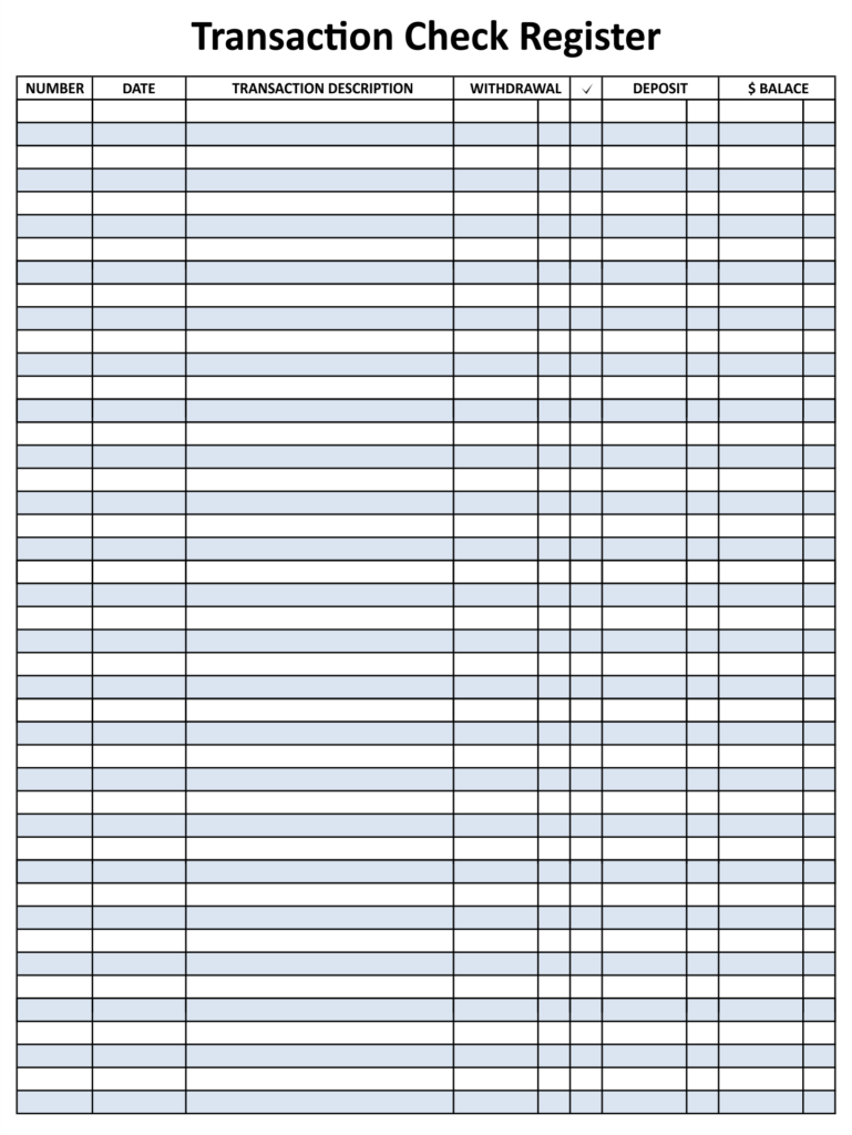 8 Best Free Printable Check Registers For Checkbooks Printablee | Rossy ...