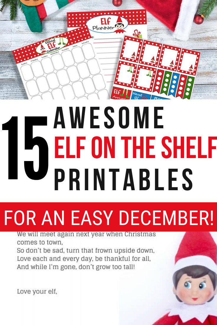 Adorable Elf On The Shelf Printable Props Letters And More Living 