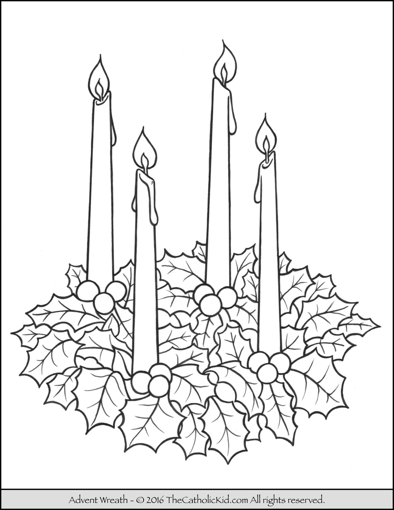 Advent Candles Coloring Page Free Printable Coloring Pages Free 