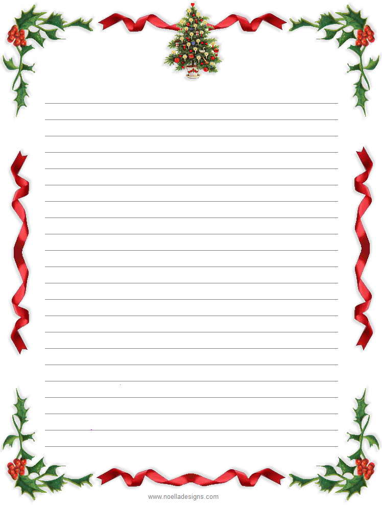 Agalligani Christmas Note Paper Christmas Stationery Printable 