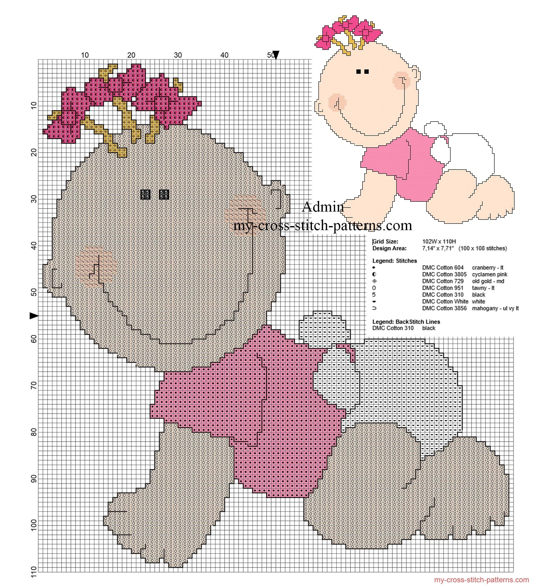 Baby Girl Cross Stitch Patterns Free Cross Stitch Patterns