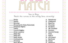 Baby Shower Games Printable With Answer Key 6 Best Images Of Free