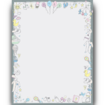 Baby Shower Stationery Paper Printable Paper With Baby Borders Free
