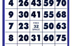 Bingo Sheets Printable Printable Bingo Cards