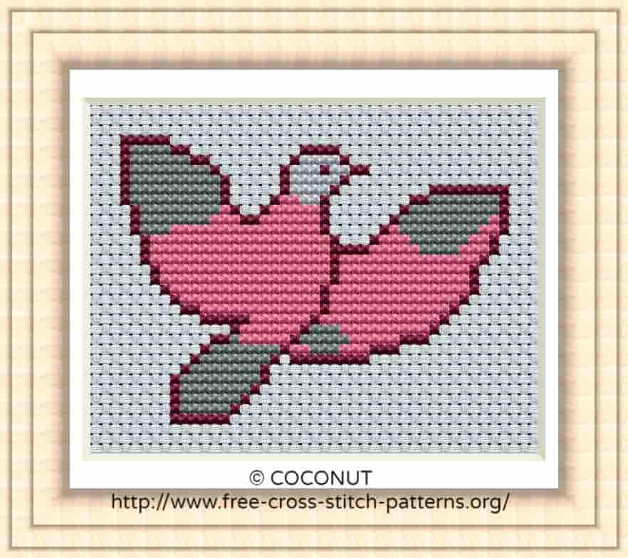 Bird 17 Free And Easy Printable Cross Stitch Pattern Free Cross 