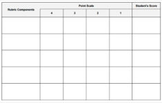 Blank Rubric Template 6 Free Printable PDF Word Excel Format