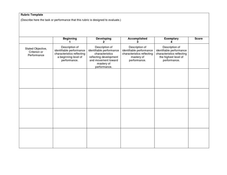 Blank Rubrics To Fill In Rubric Template Download Now DOC Rubric 