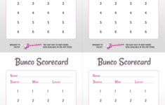 bunco score sheet template free download Bunco Score Sheet Template Free Download