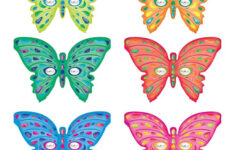 Butterflies Cut Out Template Preschool Insects Spiders Free