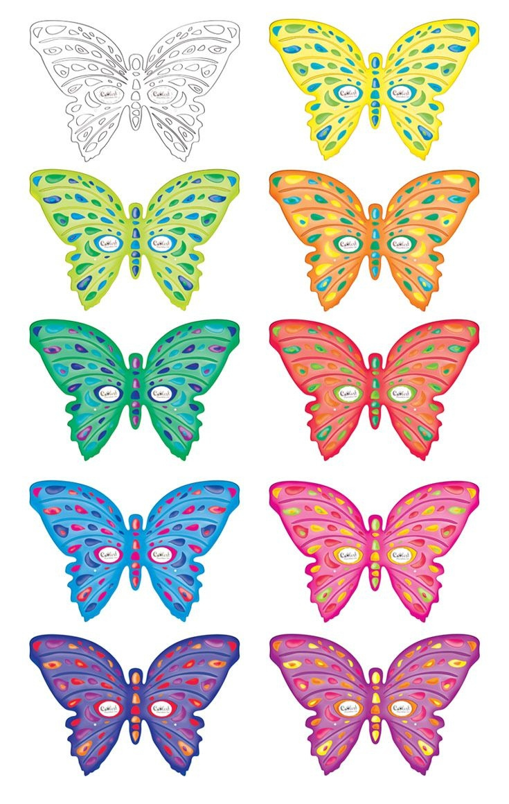 Butterflies Cut Out Template Preschool Insects Spiders Free