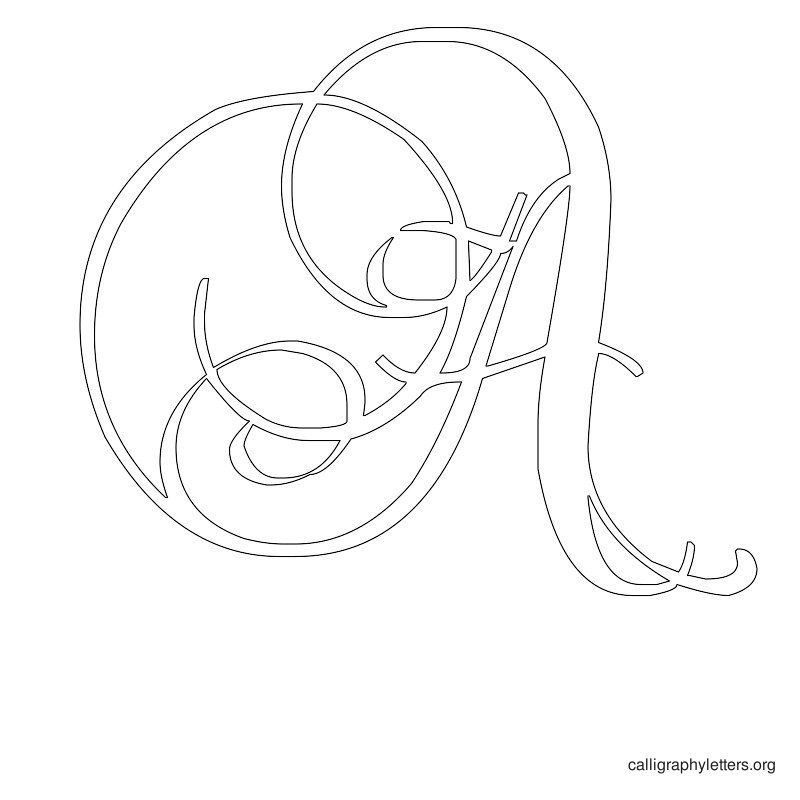 Calligraphy Letters Org Alphabet Stencils Letter Stencils 