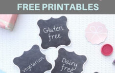 Chalkboard Buffet Food Labels Printable Dairy Free Vegan Gluten