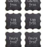 Chalkboard Buffet Food Labels Printable Dairy Free Vegan Gluten