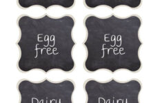 Chalkboard Buffet Food Labels Printable Dairy Free Vegan Gluten