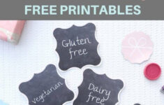 Chalkboard Buffet Food Labels Printable Dairy Free Vegan Gluten