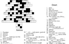 Christmas Crossword Puzzles For Adults Printable Christmas Puzzle