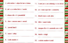 Christmas Scramble Christmas Song Game Printable Christmas