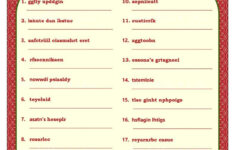 Christmas Song Scramble Free Printable Free Printable A To Z