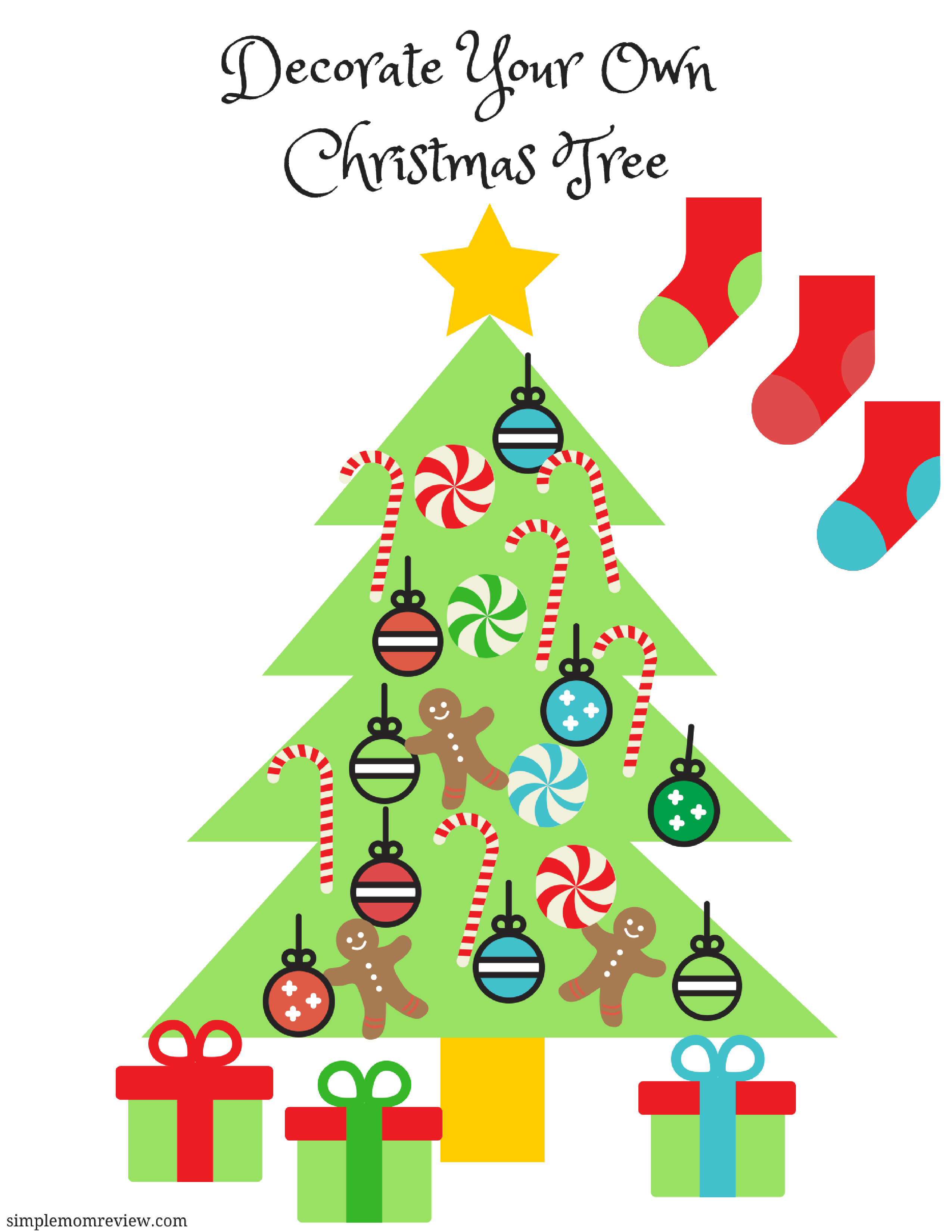 Decorate Your Own Christmas Tree Free Printable Simple Mom Review