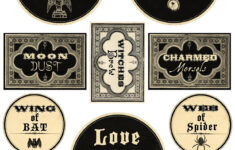Details About Halloween Magic Steampunk Mini Bottle Labels Glossy