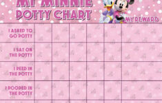 Digital Pink Minnie Mouse Potty Training Chart FREE Punch Cards