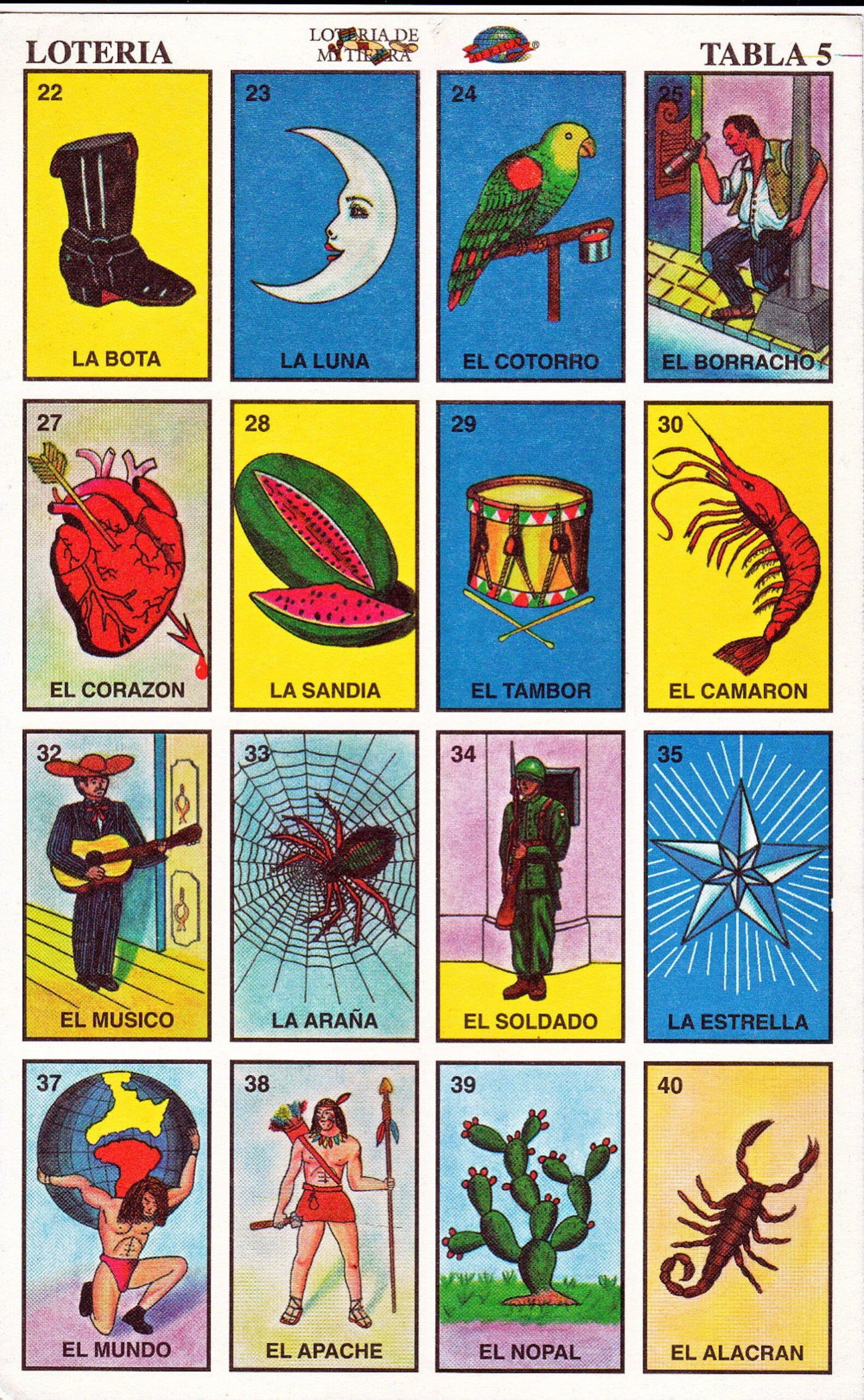 Downloadable Free Printable Loteria Game Cards A Game Of Chance 
