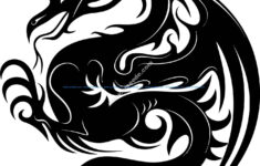 Dragon Stencil Vector Download Vector