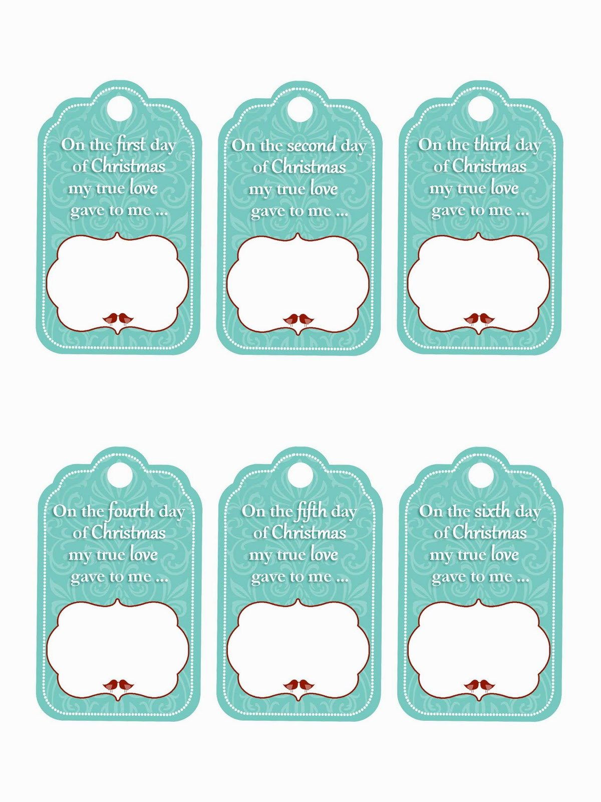 Family Home Fun 12 Days Of Christmas Gift Tag Printables