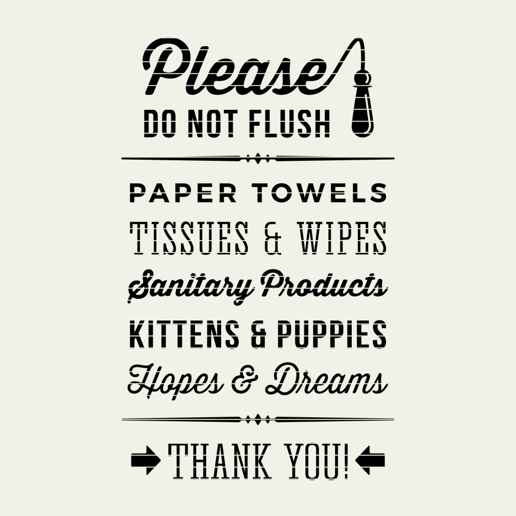 Flush Only Toilet Paper Funny Bathroom Sign Printable Bathroom Art 