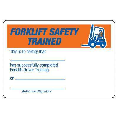 Forklift Training Template Free Forklift Certification Card Template 