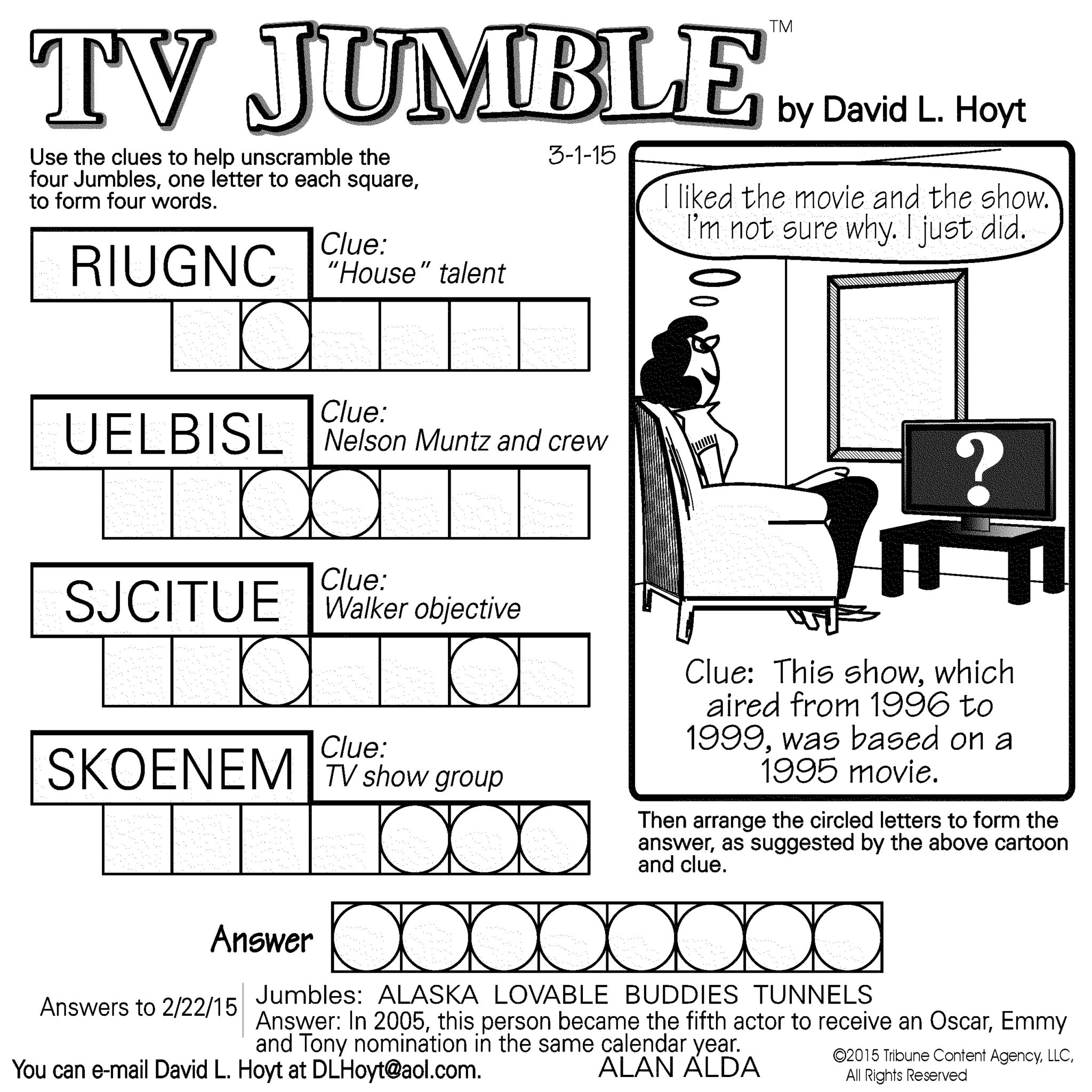 Free Daily Printable Jumble Puzzles 7 Best Images Of Printable Jumble