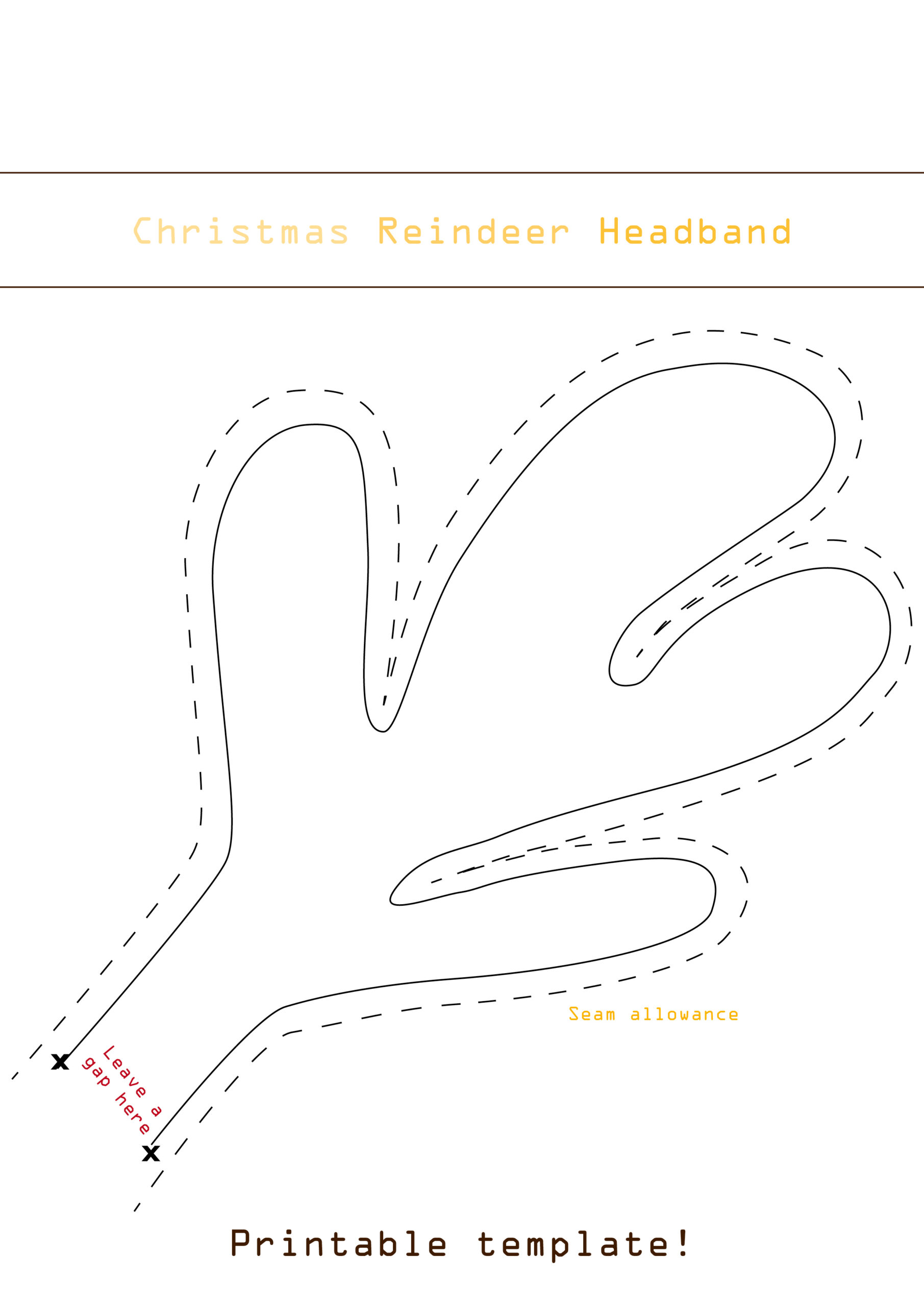 Free Download Program Reindeer Antlers Template Brightfilecloud