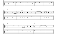 Free Easy Guitar Tablature Sheet Music This Land Is Your Land