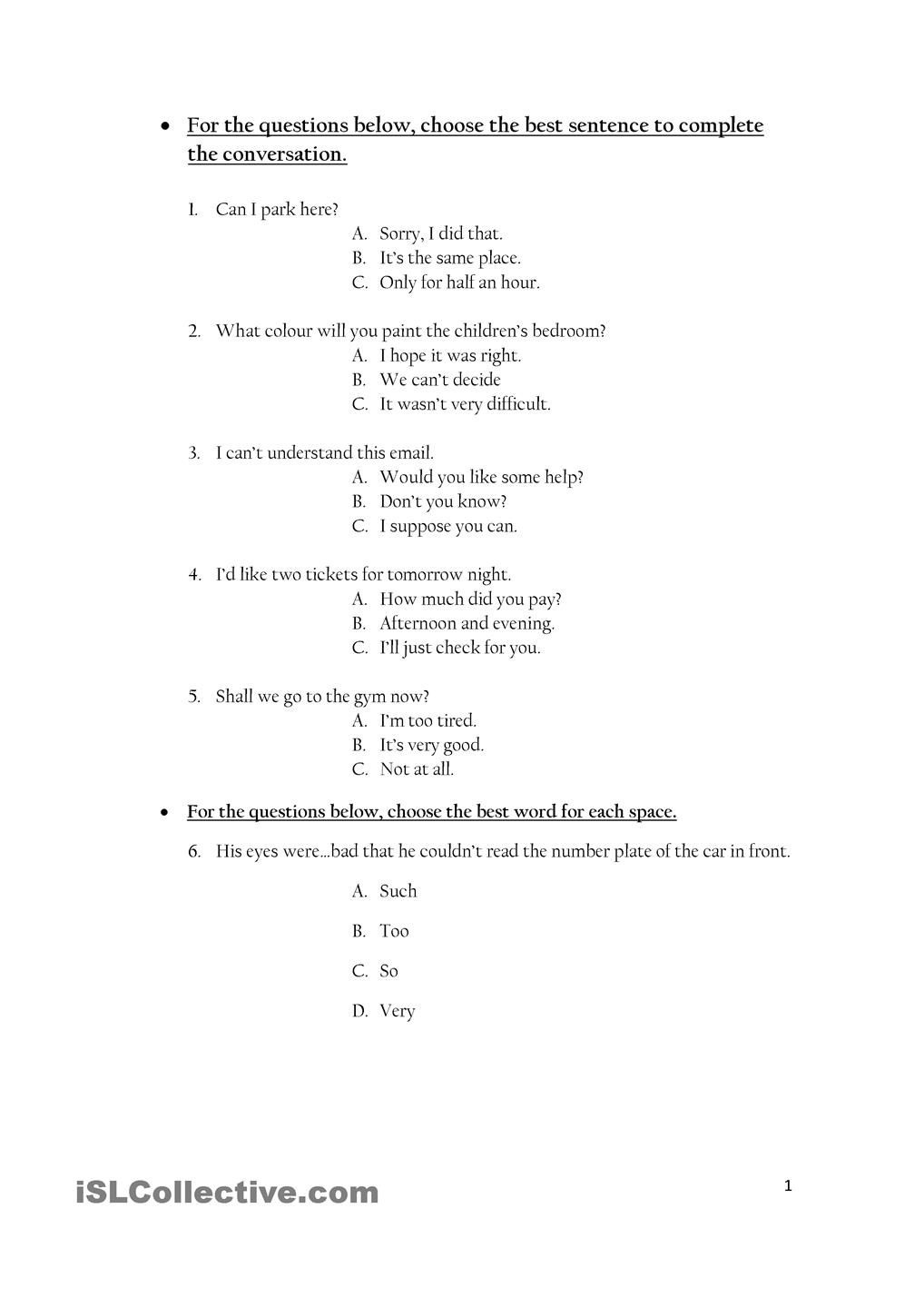 Free Esl Assessment Test Printable Free Printable