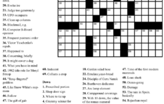 Free La Times Crossword Printable