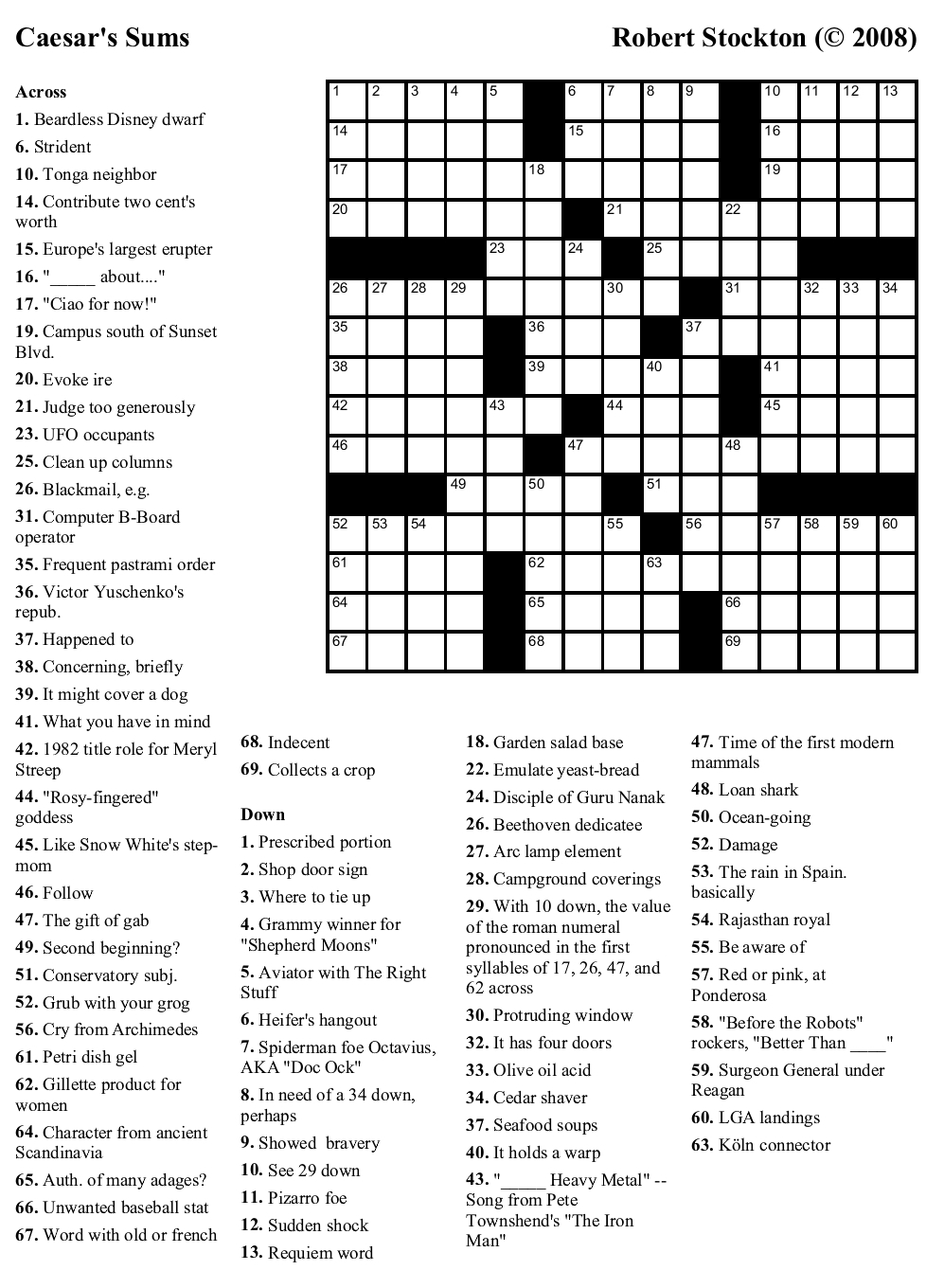 Free La Times Crossword Printable | Rossy Printable