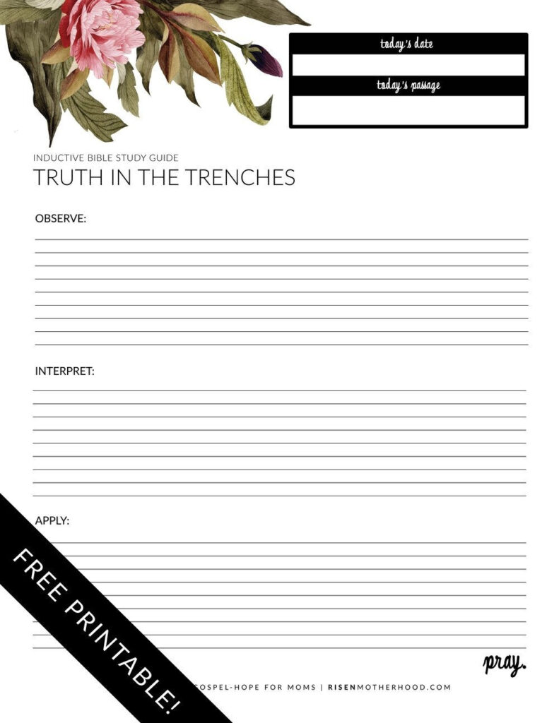 Free Printable Bible Study Worksheets For Adults Free Printable | Rossy ...