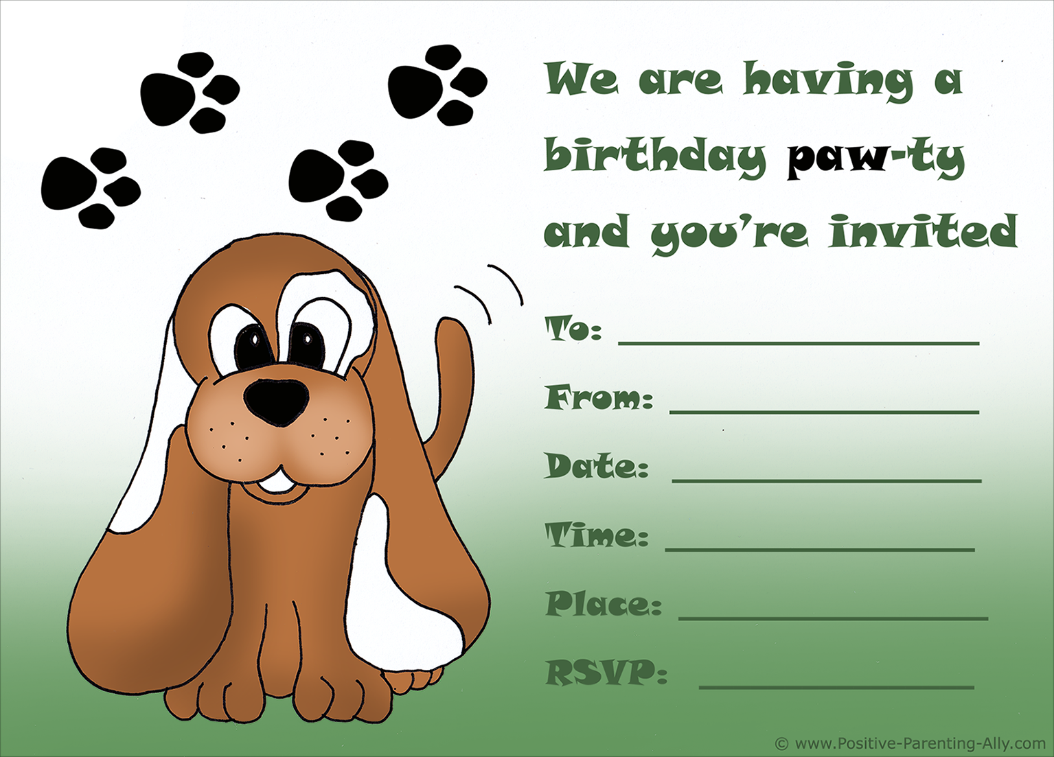 Free Printable Birthday Party Invitations For Kids High Resolution