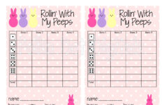 Free Printable Bunco Score Sheets That Are Vibrant Hunter Blog