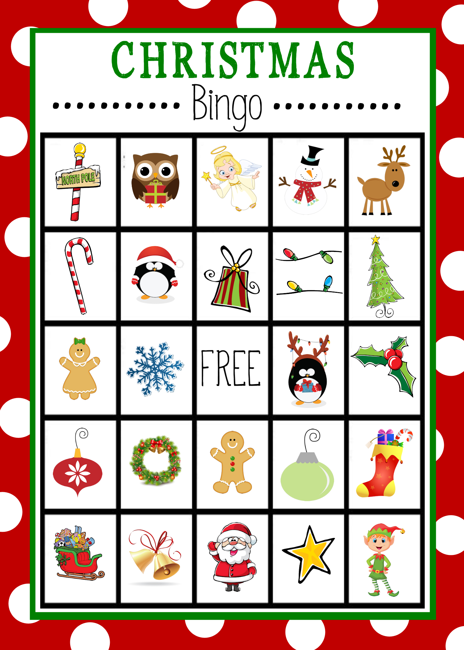 Free Printable Christmas Bingo | Rossy Printable