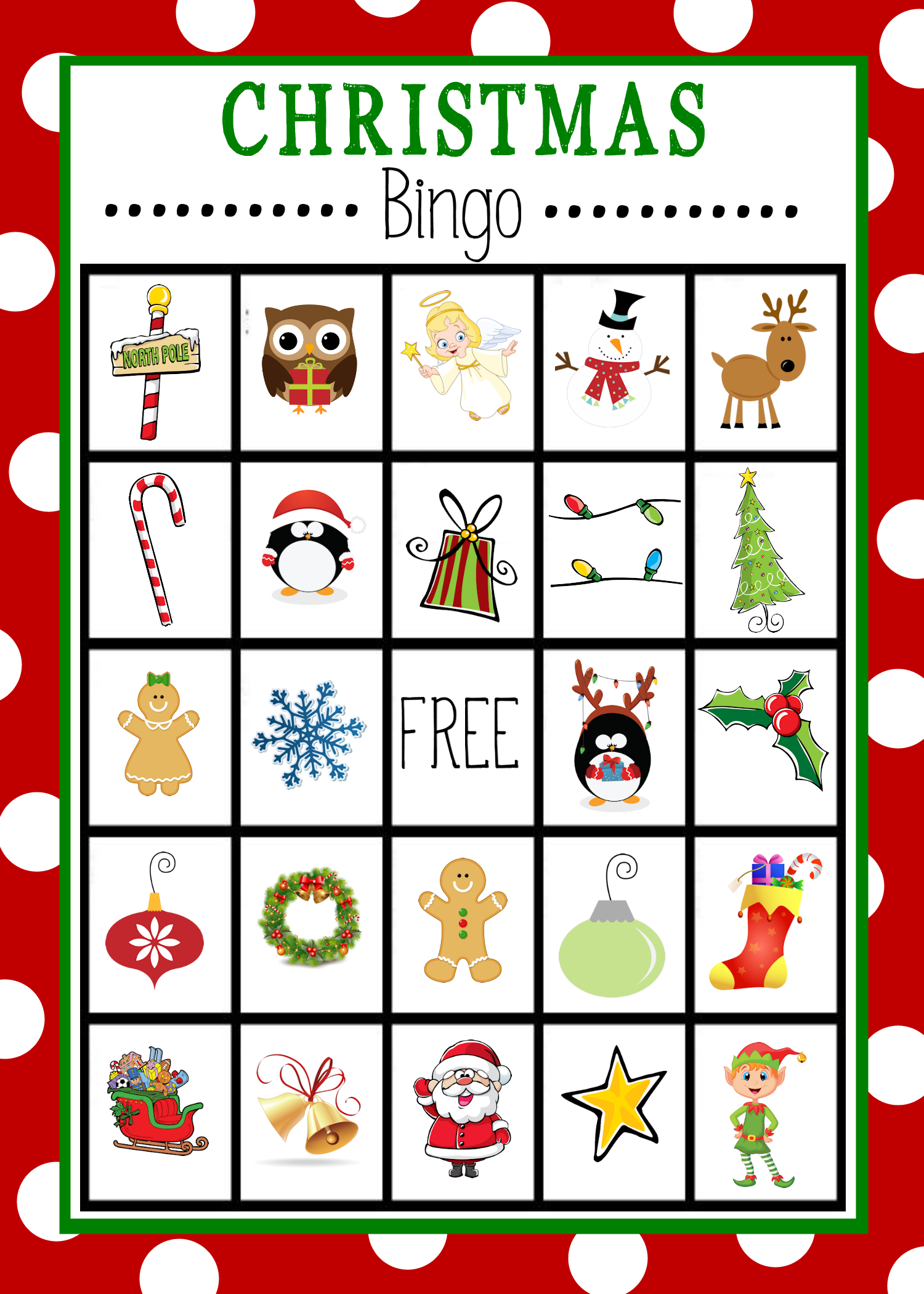 Free Printable Christmas Bingo Rossy Printable