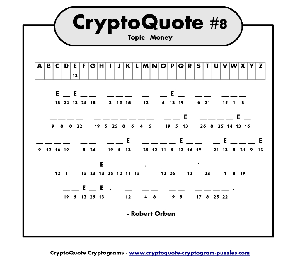Free Printable Cryptograms With Answers Free Printable