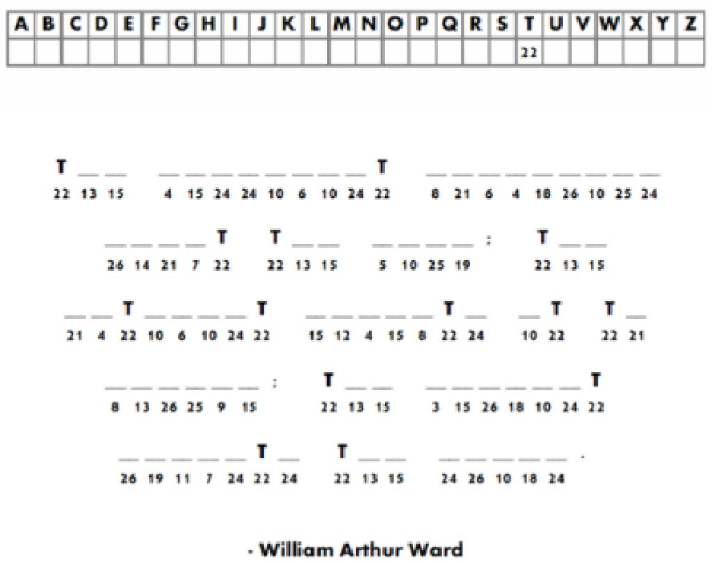 Free Printable Cryptograms With Answers