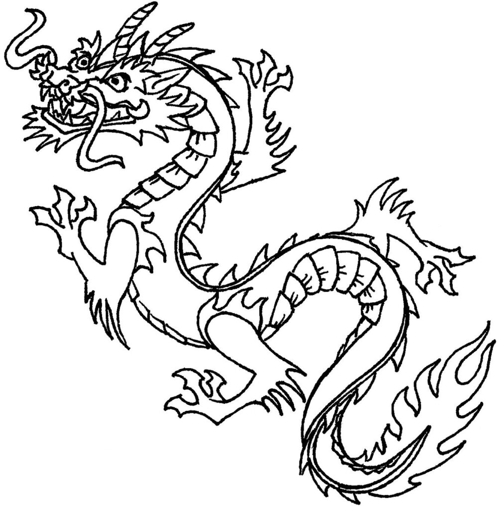 Free Printable Dragon Stencil F Crafts To Try Stencils Free | Rossy ...