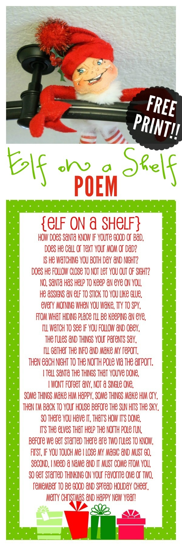 Free Printable Elf On The Shelf Story Rossy Printable