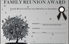Free Printable Family Reunion Awards Free Printable